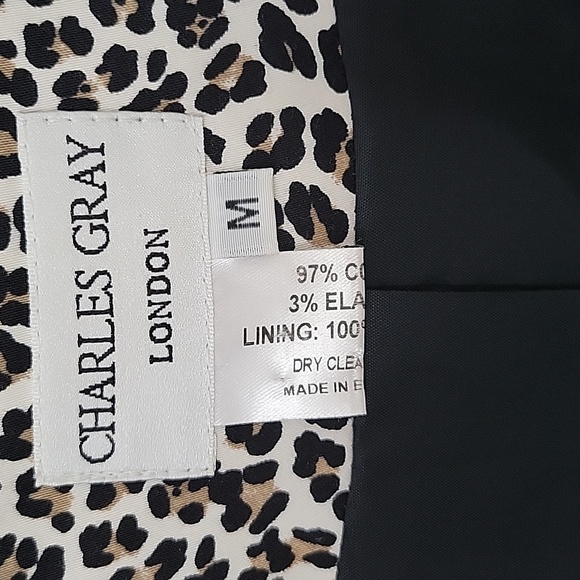 Charles Gray London Animal Print Blazer, Size Medium - Picture 9 of 9